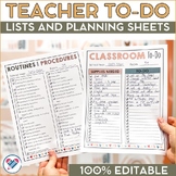Boho 100%-Editable Teacher To-Do Lists - Teacher To Do Lis