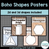 Boho 2d and 3d Shapes Posters