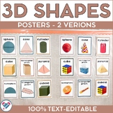 Boho 3D Shape Posters 100% Text-Editable Clip Art and Real