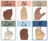 Boho ASL/Cursive Alphabet Posters