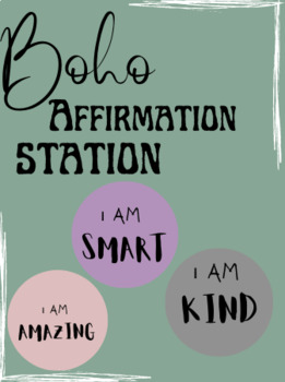 Preview of Boho Affirmation Station