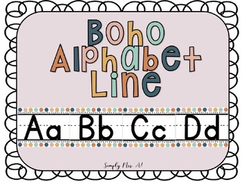 Preview of Boho Alphabet Line