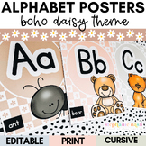 Boho Alphabet Posters Real Pictures, Cursive Alphabet, ASL