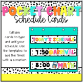 Boho BRIGHTS Pocket Chart Schedule Cards Editable