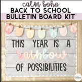 Boho Back to School Bulletin Board Kit