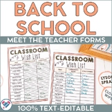 Boho Back to School Night or Meet the Teacher 100% Text-Editable