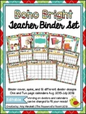 Boho Bright Editable Teacher Binder/Calendar Set