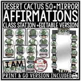 Boho Cactus Theme Positive Words Affirmation Station Cards