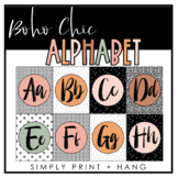 Boho Chic Alphabet Posters Classroom Decor