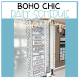 Boho Chic Daily Classroom Schedule (Includes Editable Goog