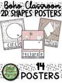 Boho Classroom: 2D Shapes Posters