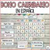 Boho Classroom Calendar in Spanish | Boho Calendario en Español