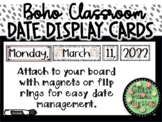 Boho Classroom: Class Date Display Cards