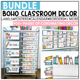 Boho Classroom Decor Bundle - Editable - Back to School