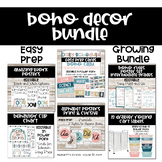 Boho Classroom Decor Bundle-BUNDLE- Editable Classroom Decor