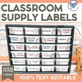 Boho Classroom Supply Labels 100% TEXT-EDITABLE