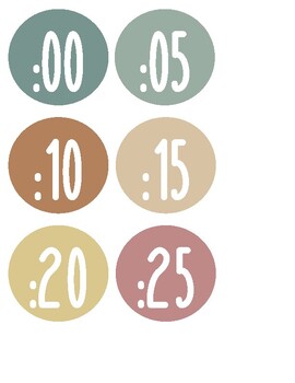 Preview of Boho Clock Labels