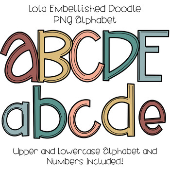 Boho Color Alphabet Set | Alpha pack PNG Font | Bulletin Board Letters