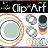 Boho Color Circles Clipart | Moveable Pieces