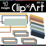 Boho Color Header Borders Clipart | Moveable Pieces