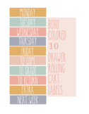 Boho Colored 10 Drawer Cart Labels