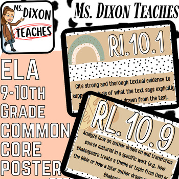 Preview of Boho Common Core Informational & Literature Posters