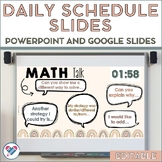 Boho Daily Schedule Slides Digital and PowerPoint Editable