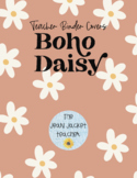 Boho Daisy Teacher Binder Covers