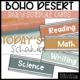 Boho Desert Classroom Decor | Daily Schedule Cards - Editable!