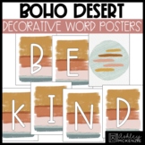 Boho Desert Classroom Decor | Decorative Word Posters - Editable!