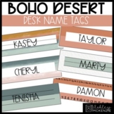 Boho Desert Classroom Decor | Desk Name Tags - Editable!