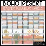 Boho Desert Classroom Decor | Teacher Toolbox Labels - Editable!