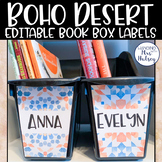 Boho Desert Book Bin Labels - Book Box Labels