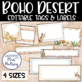Boho Desert Name Tags and Supply Labels