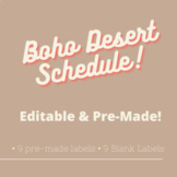 Boho Desert Schedule