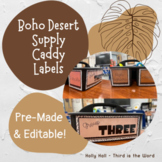 Boho Desert Supply Caddy Labels