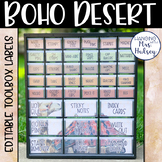 Boho Desert Teacher Toolbox Labels
