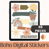Boho Digital Stickers - Clip Art
