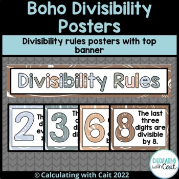 Preview of Boho Divisibility Rules Posters