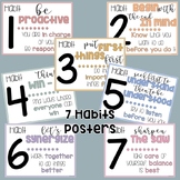 Boho Dots 7 habits Posters