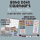 Boho Dots Classroom Calendars