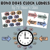 Boho Dots Clock Labels