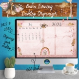 Boho Evening Desktop calendar Planner