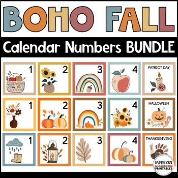 November Fall Leaves Calendar Numbers - Kinder Craze