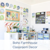 Boho Farmhouse Classroom Decor Bundle {Editable!}
