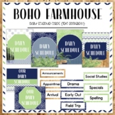Boho Farmhouse Daily Schedule Cards {EDITABLE!}