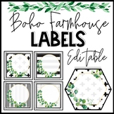 Boho Farmhouse Editable Labels