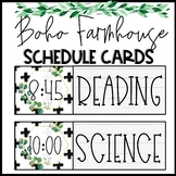 Boho Farmhouse Editable Schedule Cards