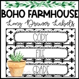 Boho Farmhouse Long Drawer Labels