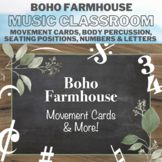 Boho Farmhouse Movement Cards & More || Music Classroom Decor